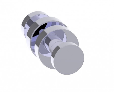 [KART-1447502-33] Kartners 1447502-33 OSLO Shower Door Handle double knob Titanium 