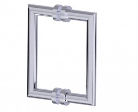 [KART-1447808-33] Kartners 1447808-33 OSLO 8" Double Shower Door Handle Titanium 