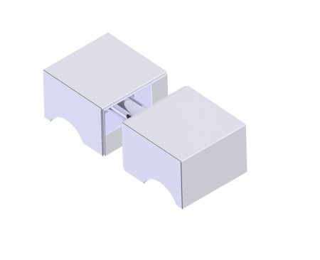 [KART-2327502-33] Kartners 2327502-33 BERLIN Shower Door Handle double knob Titanium 