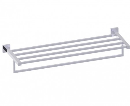 [KART-248442-33] Kartners 248442-33 LONDON Towel Shelf W/ Towel Bar 24"- Titanium 