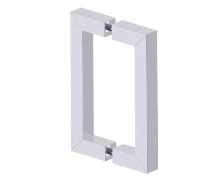 [KART-2487806-81] Kartners 2487806-81 LONDON 6" Double Shower Door Handle Brushed Nickel
