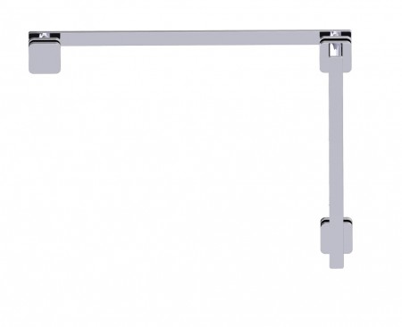 [KART-25471218-33] Kartners 25471218-33 Milan 12"x18" Offset Shower Door Handles Titanium 