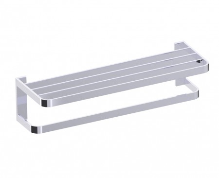 [KART-255442-81] Kartners 255442-81 COLOGNE Towel Shelf w/ Towel Bar- Brushed Nickel