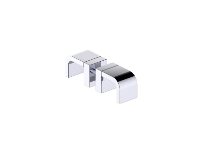 [KART-2557502-81] Kartners 2557502-81 COLOGNE Shower Door Handle double knob Brushed Nickel