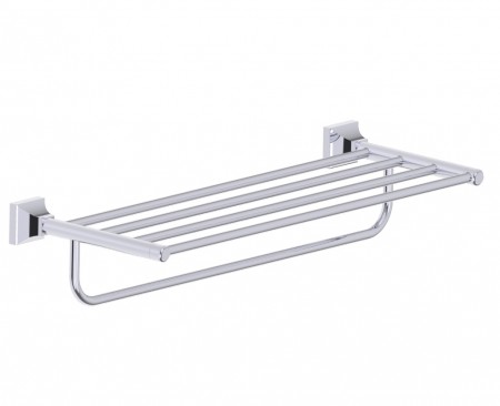 [KART-390442-33] Kartners 390442-33 GLASGOW Towel Shelf w/ Towel Bar 21"- Titanium 