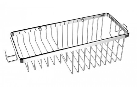 [KART-828011-81] Kartners 828011-81 Wire Basket With Hooks Brushed Nickel