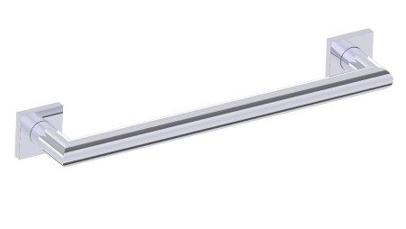 [KART-8289618-33] Kartners 8289618-33 Bath Grab Bar Round Mitred 18" SQ Rosette- Titanium 