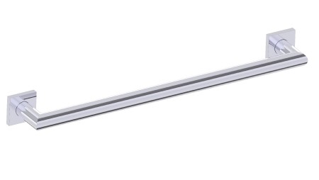 [KART-8289624-81] Kartners 8289624-81 Bath Grab Bar Round Mitred 24" SQ Rosette- Brushed Nickel