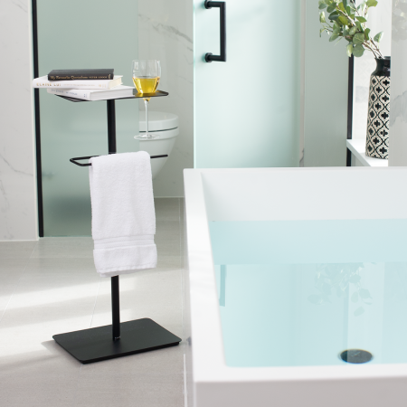 [KART-KFS-BWS-33] Kartners KFS-BWS-33 Free Standing Bath Wine Stand Titanium 