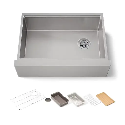 [KOH-33655-PC-NA] Kohler 33655-PC-NA Strive 29-1/2" Single Bowl Farmhouse Kitchen Sink Stainless Steel
