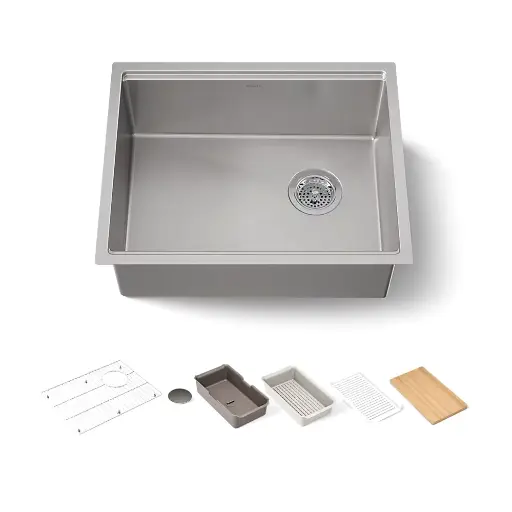 [KOH-33659-PC-NA] Kohler 33659-PC-NA Strive 23" Undermount Workstation Kitchen Sink Stainless Steel