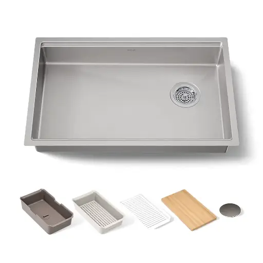 [KOH-33661-PC-NA] Kohler 33661-PC-NA Strive 29" Undermount Workstation Kitchen Sink Stainless Steel