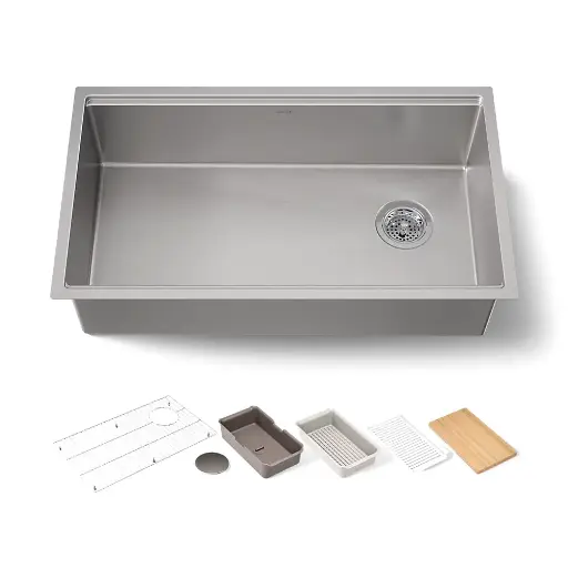 [KOH-33662-PC-NA] Kohler 33662-PC-NA Strive 32" Undermount Workstation Kitchen Sink Stainless Steel