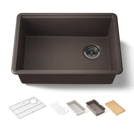 [KOH-33713-PC-CM2] Kohler 33713-PC-CM2 Billings 27" Undermount Workstation Kitchen Sink Matte Brown