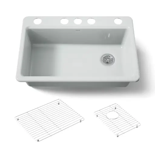[KOH-5871-5UA1-95] Kohler 5871-5UA1-95 Riverby 33" Undermount Single Bowl Kitchen Sink Ice Grey