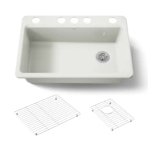 [KOH-5871-5UA1-NY] Kohler 5871-5UA1-NY Riverby 33" Undermount Single Bowl Kitchen Sink Dune