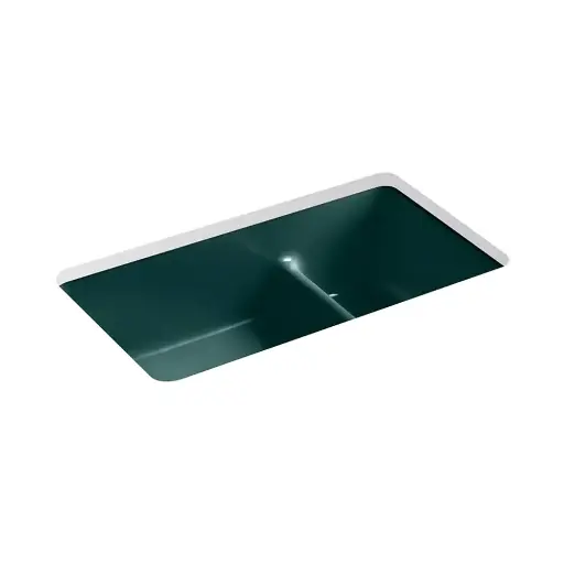 [KOH-6625-17] Kohler 6625-17 Iron Tones 33" Undermount Double Bowl Kitchen Sink Teal