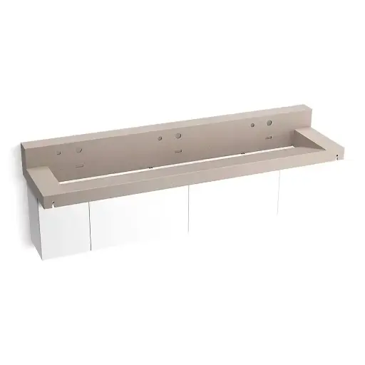 [KOH-81028-BPW-KCC] Kohler 81028-BPW-KCC Constellation 90" Wall Mount Trough Lavatory System Canvas