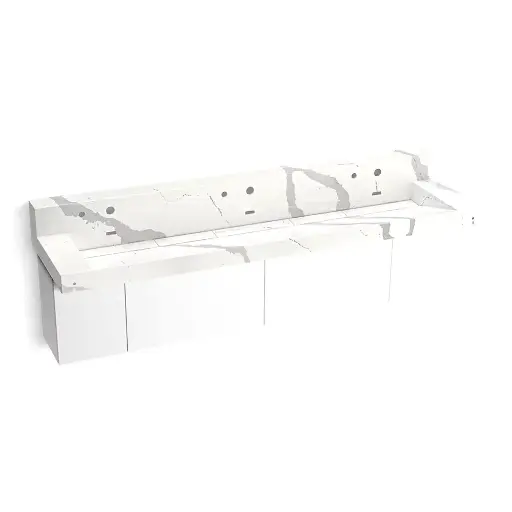[KOH-81028-BPW-KEB] Kohler 81028-BPW-KEB Constellation 90" Wall Mount Trough Lavatory System Et Bianco Cal