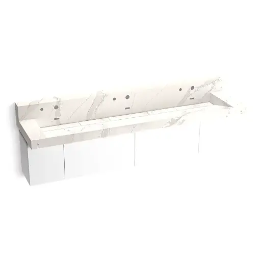 [KOH-81028-BPW-KEG] Kohler 81028-BPW-KEG Constellation 90" Wall Mount Trough Lavatory System Et Cal Gold