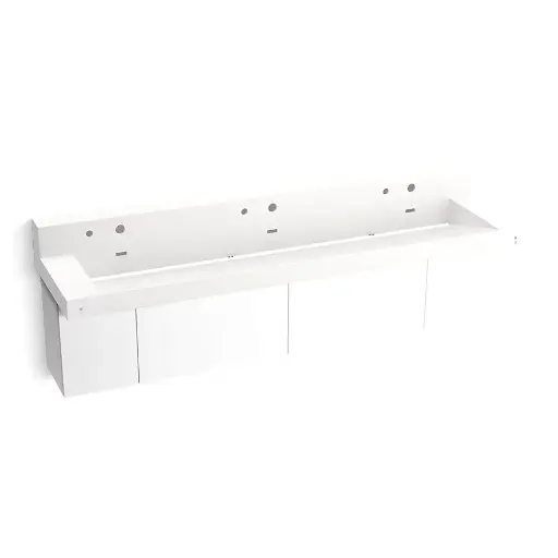 [KOH-81028-BPW-KEW] Kohler 81028-BPW-KEW Constellation 90" Wall Mount Trough Lavatory System Iconic White