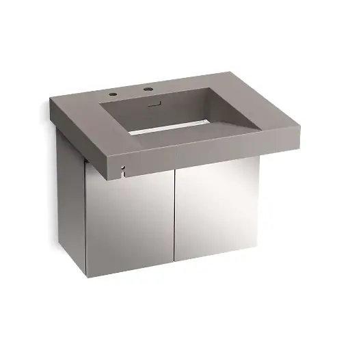 [KOH-81029-BSS-KCE] Kohler 81029-BSS-KCE Constellation 30" Wall Mount Lavatory System Ash Concrete