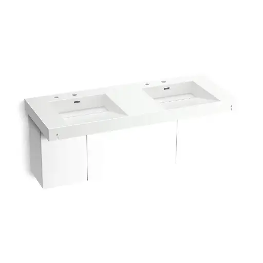 [KOH-81030-BPW-KEH] Kohler 81030-BPW-KEH Constellation 60" Wall Mount Basin Lavatory System Miami White
