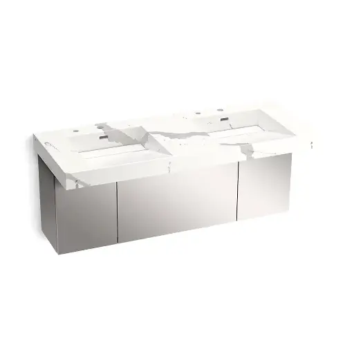 [KOH-81030-BSS-KEB] Kohler 81030-BSS-KEB Constellation 60" Wall Mount Basin System Et Bianco Cal