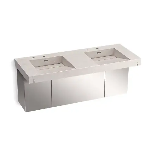 [KOH-81030-BSS-KED] Kohler 81030-BSS-KED Constellation 60" Wall Mount Basin System Desert Silver
