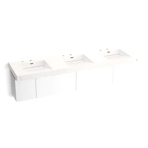 [KOH-81031-BPW-KCD] Kohler 81031-BPW-KCD Constellation 90" Wall Mount Lavatory System Designer White