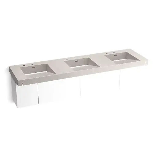 [KOH-81031-BPW-KED] Kohler 81031-BPW-KED Constellation 90" Wall Mount Lavatory System Desert Silver