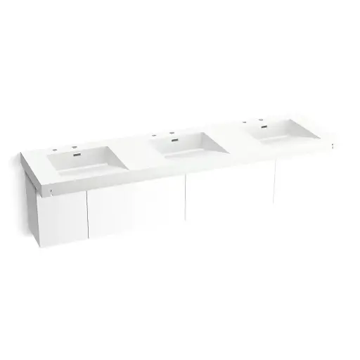[KOH-81031-BPW-KEH] Kohler 81031-BPW-KEH Constellation 90" Wall Mount Lavatory System Miami White