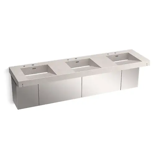 [KOH-81031-BSS-KED] Kohler 81031-BSS-KED Constellation 90" Wall Mount Lavatory System Desert Silver