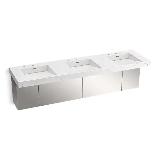 [KOH-81031-BSS-KEP] Kohler 81031-BSS-KEP Constellation 90" Wall Mount Lavatory System Pearl Jasmine