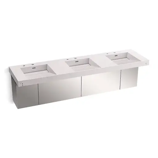 [KOH-81031-BSS-KES] Kohler 81031-BSS-KES Constellation 90" Wall Mount Lavatory System Et Statuario