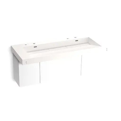 [KOH-81032-BPW-KCD] Kohler 81032-BPW-KCD Constellation 60" Wall Mount Trough System Designer White