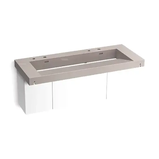 [KOH-81032-BPW-KCN] Kohler 81032-BPW-KCN Constellation 60" Wall Mount Trough System Neutral Concrete