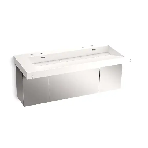 [KOH-81032-BSS-KCD] Kohler 81032-BSS-KCD Constellation 60" Wall Mount Trough System Designer White