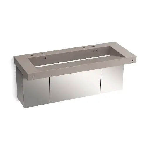 [KOH-81032-BSS-KCT] Kohler 81032-BSS-KCT Constellation 60" Wall Mount Trough System Concrete