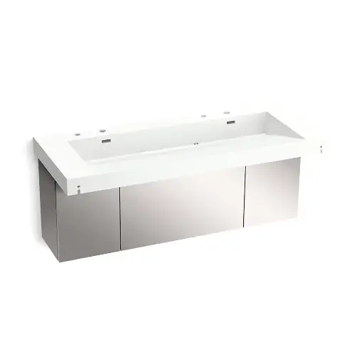 [KOH-81032-BSS-KEH] Kohler 81032-BSS-KEH Constellation 60" Wall Mount Trough System Miami White