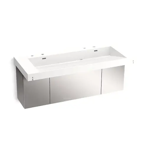 [KOH-81032-BSS-KEW] Kohler 81032-BSS-KEW Constellation 60" Wall Mount Trough System Iconic White