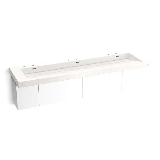 [KOH-81033-BPW-KCD] Kohler 81033-BPW-KCD Constellation 90" Wall Mount Trough System Designer White