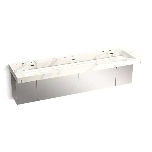 [KOH-81033-BSS-KEG] Kohler 81033-BSS-KEG Constellation 90" Wall Mount Trough System Et Cal Gold