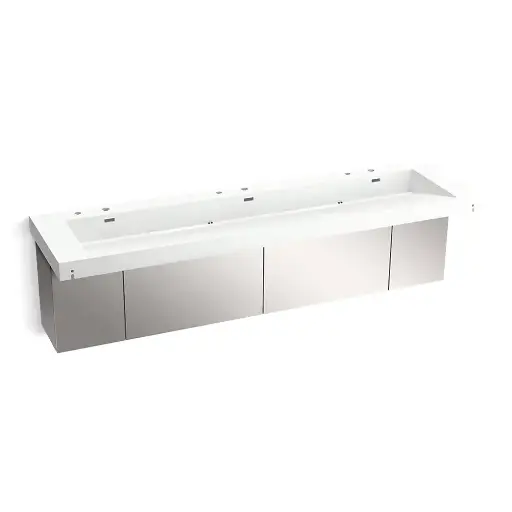 [KOH-81033-BSS-KEH] Kohler 81033-BSS-KEH Constellation 90" Wall Mount Trough System Miami White