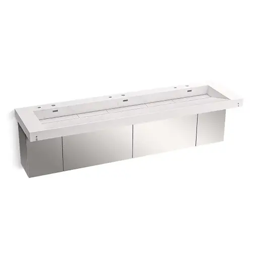 [KOH-81033-BSS-KES] Kohler 81033-BSS-KES Constellation 90" Wall Mount Trough System Et Statuario