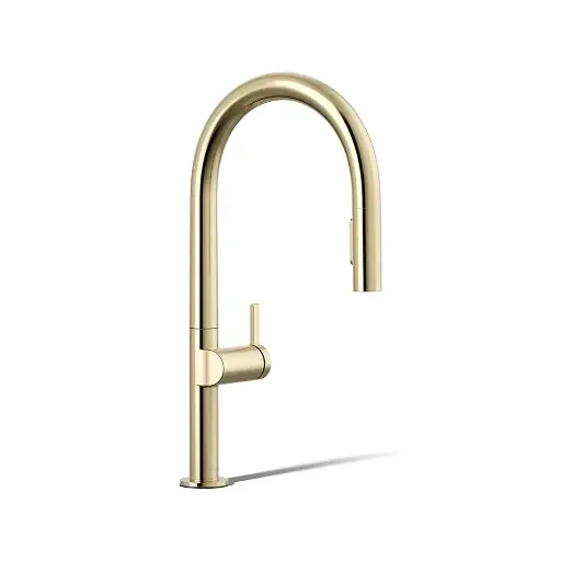 [KOH-28268-AF] Kohler 28268-AF Components Pull Down Kitchen Sink Faucet Vibrant French Gold