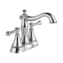 [DEL-2597LF-MPU] Delta 2597LF Cassidy Two Handle Centerset Bathroom Faucet Metal Pop-Up Chrome
