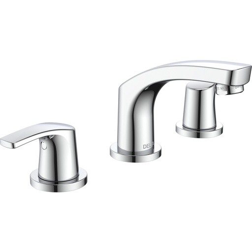 [DEL-3534LF-LPU] Delta 3534LF-LPU Wynne Two Handle Widespread Lavatory Faucet Less Pop-Up Chrome
