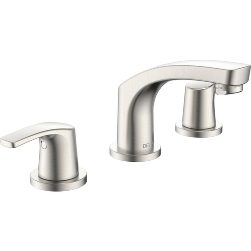 [DEL-3534LF-SS-LPU] Delta 3534LF-SS-LPU Wynne Two Handle Widespread Lavatory Faucet Less Pop-Up Stainless