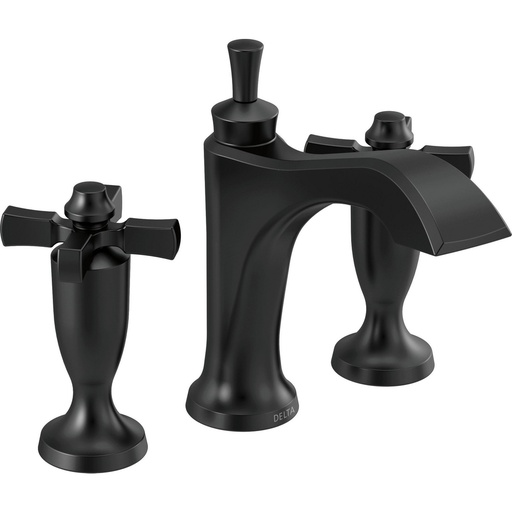 [DEL-3557-BLMPU-DST] Delta 3557-BLMPU-DST Dorval Widespread Bathroom Faucet Matte Black